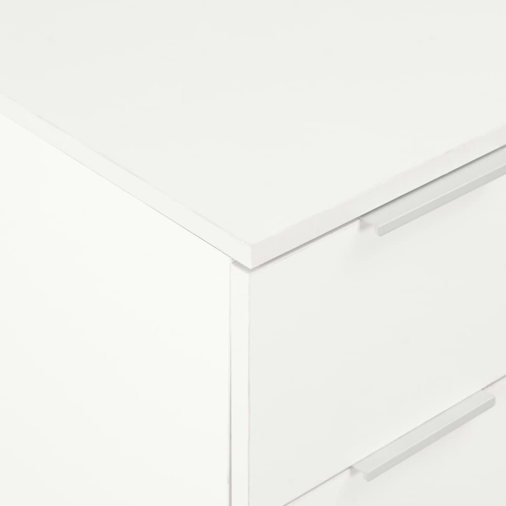vidaXL Μπουφές Ψηλός Γυαλιστερός Λευκός 60x35x80 εκ. Επεξ. Ξύλο
