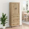vidaXL Highboard &mu;&epsilon; &sigma;&upsilon;&rho;&tau;ά&rho;&iota; 2 pcs Artisan Oak &Epsilon;&pi;&epsilon;&xi;&epsilon;&rho;&gamma;&alpha;&sigma;&mu;έ&nu;&omicron; &xi;ύ&lambda;&omicron;