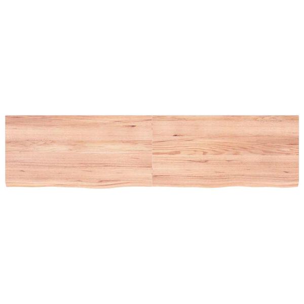 vidaXL Ράφι Τοίχου Ανοιχτό Καφέ 160x40x(2-4)εκ. Επεξ. Μασίφ Ξύλο Δρυός