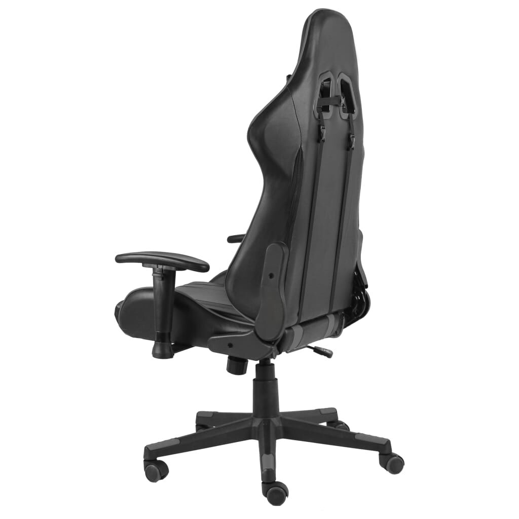 vidaXL Καρέκλα Gaming Περιστρεφόμενη Γκρι PVC