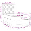 vidaXL &Kappa;&rho;&epsilon;&beta;ά&tau;&iota; Boxspring &mu;&epsilon; &Sigma;&tau;&rho;ώ&mu;&alpha; &Mu;&alpha;ύ&rho;&omicron; 90x200 &epsilon;&kappa;. &Upsilon;&phi;&alpha;&sigma;&mu;ά&tau;&iota;&nu;&omicron;