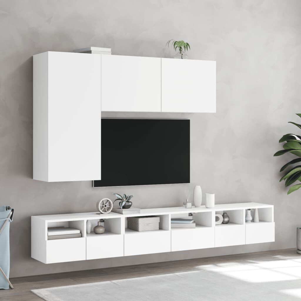 vidaXL Ντουλάπι Τοίχου Τηλεόρασης Λευκό 100 x 30 x 41 εκ.
