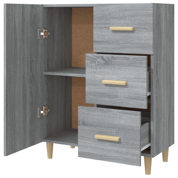 vidaXL Ντουλάπι Γκρι Sonoma 69,5 x 34 x 90 εκ. από Επεξεργασμένο Ξύλο