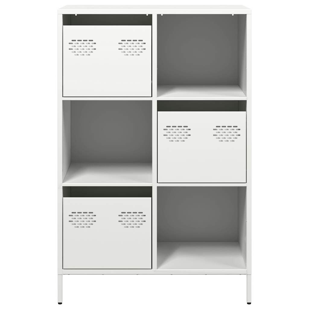 vidaXL Ντουλάπα Λευκό 68x39x103,5 εκ. από Χάλυβα