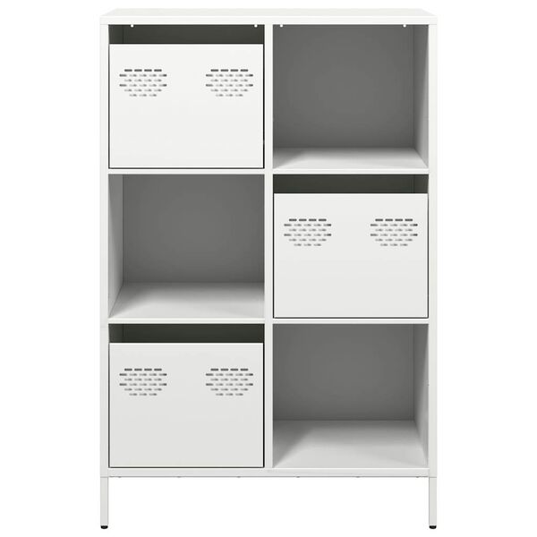 vidaXL Ντουλάπα Λευκό 68x39x103,5 εκ. από Χάλυβα
