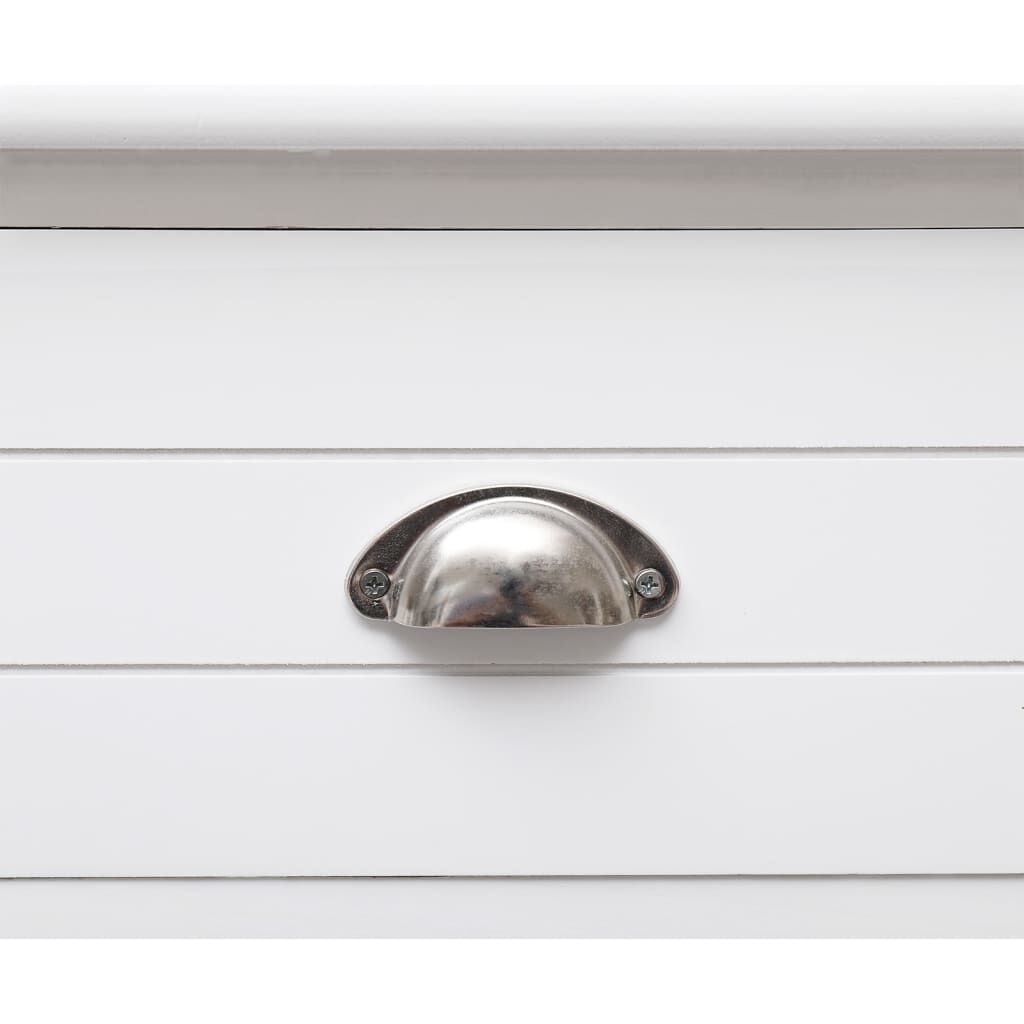 vidaXL Μπουφές Αντικέ Λευκό 108 x 30 x 76 εκ. από Μασίφ Ξύλο Παυλώνιας