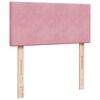 vidaXL Οθωμανικό κρεβάτι με στρώμα ροζ 90x200cm Velvet
