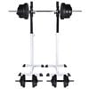 vidaXL Ορθοστάτης Μπάρας/Squat Rack με Σετ Μπάρα και Αλτήρες 60,5 κ.