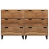 vidaXL Πλαϊνό Γραφείο 2 pcs Καφέ 60 x 33 x 75 cm Μασίφ ξύλο ακακίας