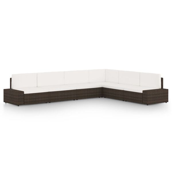 vidaXL &Sigma;&alpha;&lambda;ό&nu;&iota; &Kappa;ή&pi;&omicron;&upsilon; 6 &Tau;&epsilon;&mu;&alpha;&chi;ί&omega;&nu; &Kappa;&alpha;&phi;έ &alpha;&pi;ό &Sigma;&upsilon;&nu;&theta;&epsilon;&tau;&iota;&kappa;ό &Rho;&alpha;&tau;ά&nu; &mu;&epsilon; &Mu;&alpha;&xi;&iota;&lambda;ά&rho;&iota;&alpha;