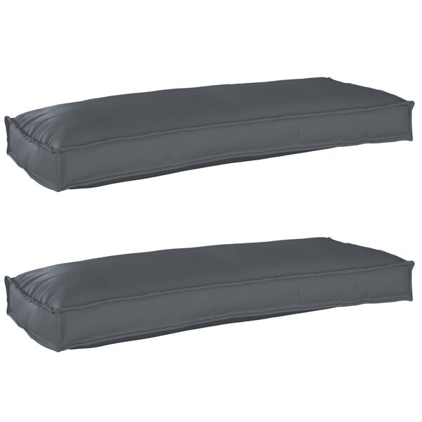 vidaXL Σετ Μαξιλαριών Πάγου 2 pcs Ανθρακί 100 x 40 x 8 εκ