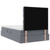 vidaXL Κρεβάτι με αποθηκευτικό χώρο και LED Σκούρο Γκρι 120 x 190 cm