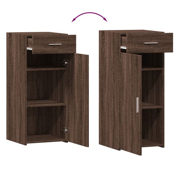 vidaXL Ντουλάπι Καφέ Δρυς 40x42,5x93 εκ. Επεξεργασμένο Ξύλο