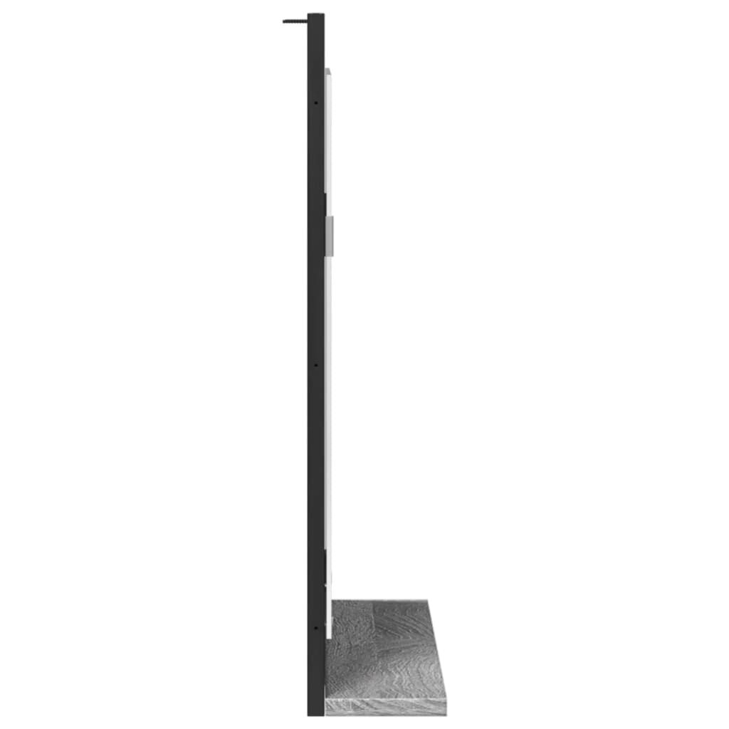 vidaXL Καθρέφτης Μπάνιου με Ράφι Γκρι Sonoma 50x12x60 εκ. Επεξ. Ξύλο