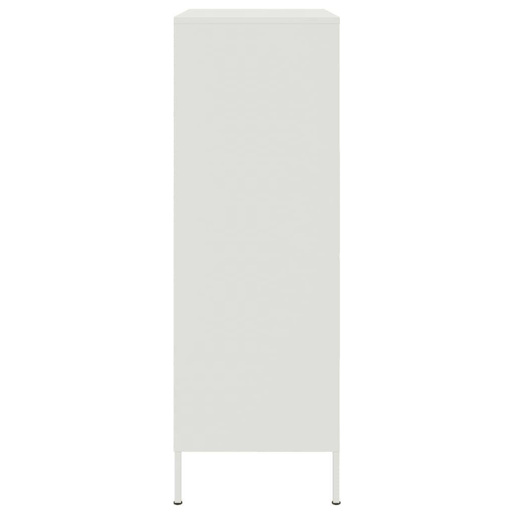 vidaXL Ντουλάπι Λευκό 68x39x113 εκ. από Ατσάλι