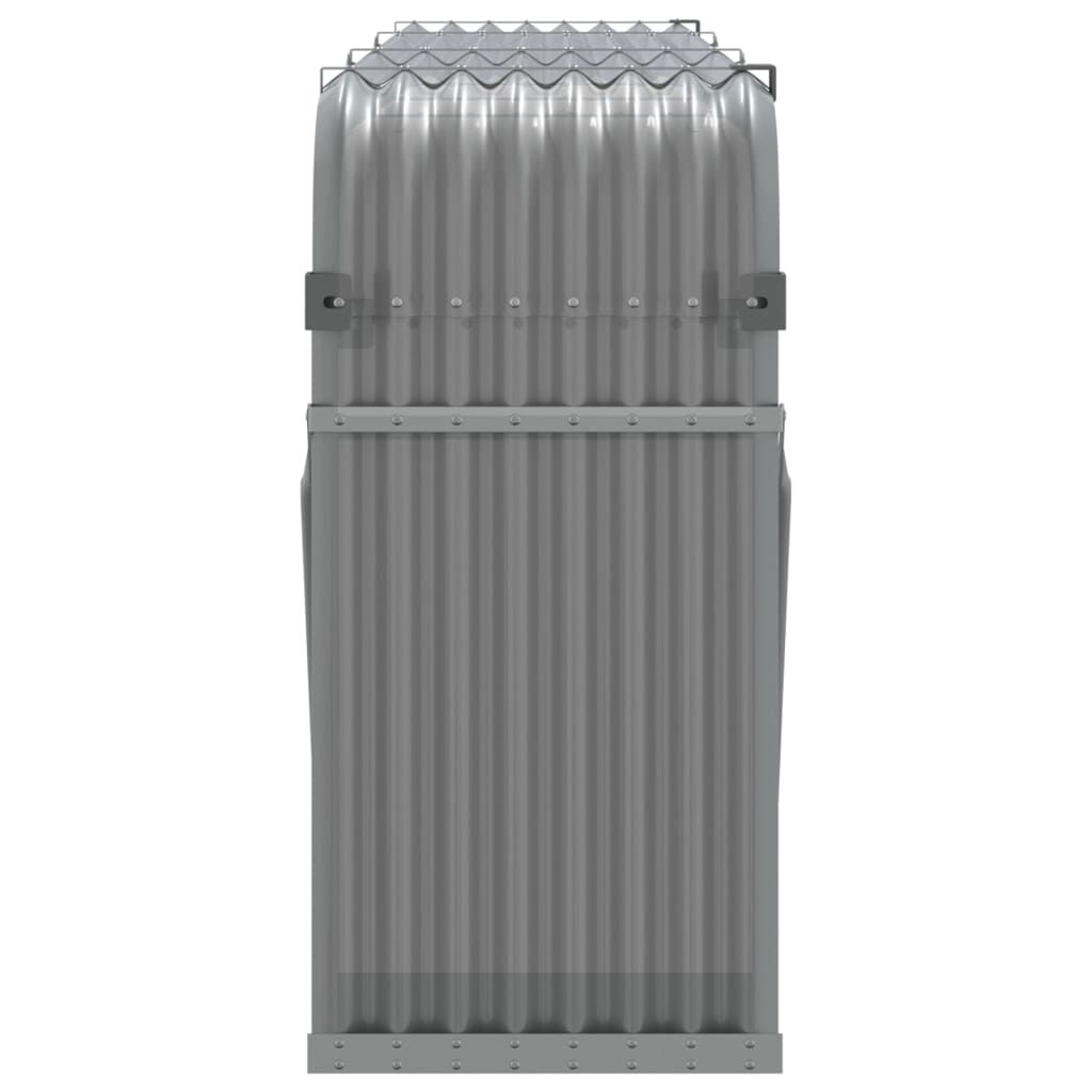 vidaXL Ξυλοθήκη Αν. Γκρι 234 x 45 x 100 εκ. από Γαλβανισμένο Ατσάλι