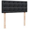 vidaXL Κρεβάτι Boxspring με Στρώμα Μαύρο 120x190εκ.από Συνθετικό Δέρμα