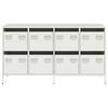 vidaXL Sideboard Λευκό 135x39x73,5 cm Ατσάλι ψυχρής έλασης