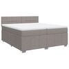 vidaXL &Kappa;&rho;&epsilon;&beta;ά&tau;&iota; Boxspring &mu;&epsilon; &Sigma;&tau;&rho;ώ&mu;&alpha; Taupe 200x200 &epsilon;&kappa;. &Upsilon;&phi;&alpha;&sigma;&mu;ά&tau;&iota;&nu;&omicron;