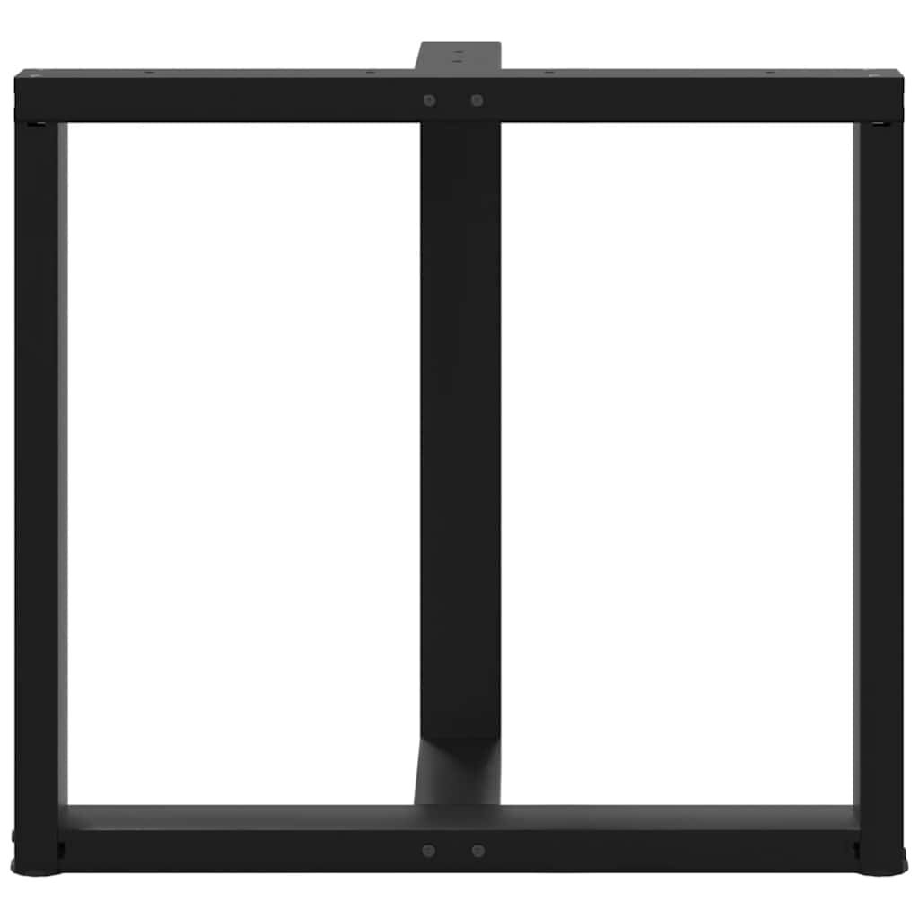 vidaXL Πόδια Τραπεζαρίας σε Σχήμα Τ, 2 τεμ. Μαύρο 80x35x(72-73) εκ. Ατσάλι