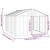 vidaXL Σπιτάκι Σκύλου Γκρι 116,5x153x81,5 εκ. Γαλβανισμένο Χάλυβα
