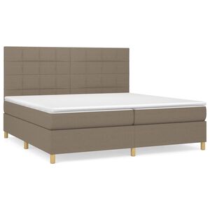 vidaXL &Kappa;&rho;&epsilon;&beta;ά&tau;&iota; Boxspring &mu;&epsilon; &Sigma;&tau;&rho;ώ&mu;&alpha; Taupe 200x200 &epsilon;&kappa;. &Upsilon;&phi;&alpha;&sigma;&mu;ά&tau;&iota;&nu;&omicron;