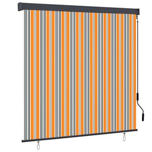 vidaXL Εξωτερικό ρολό Ριγέ Κίτρινο και μπλε 180 x 250 cm ύφασμα