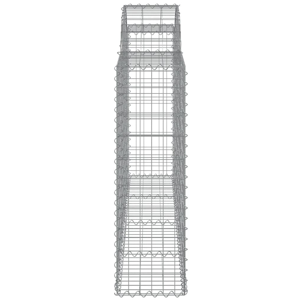 vidaXL Συρματοκιβώτια Τοξωτά 3 τεμ. 200x30x100/120 εκ. Γαλβαν. Ατσάλι