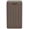 vidaXL Κάδος Απορριμμάτων Εξωτερ. Χώρου Καφέ 38x38x65 εκ. Πολυπρ/λένιο