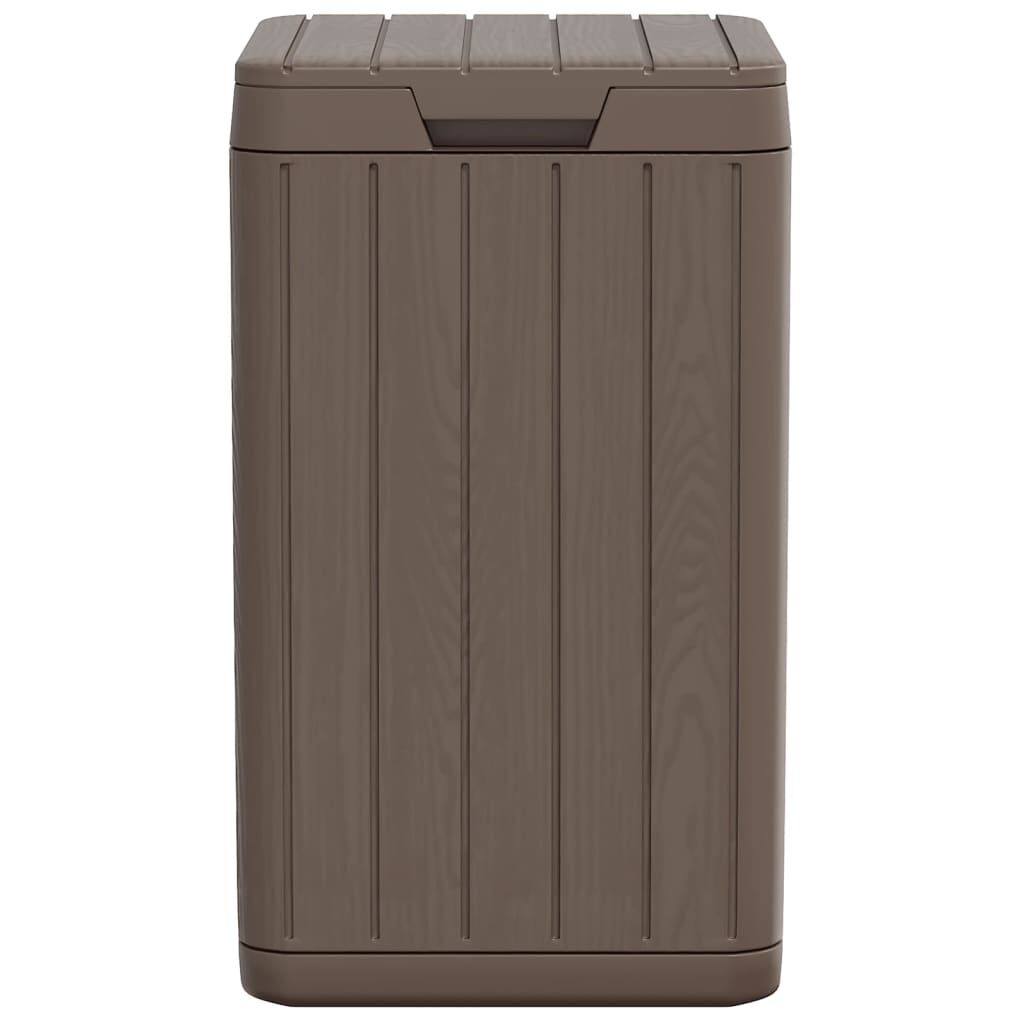 vidaXL Κάδος Απορριμμάτων Εξωτερ. Χώρου Καφέ 38x38x65 εκ. Πολυπρ/λένιο
