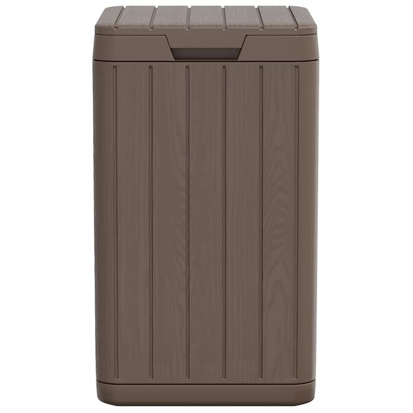 vidaXL Κάδος Απορριμμάτων Εξωτερ. Χώρου Καφέ 38x38x65 εκ. Πολυπρ/λένιο