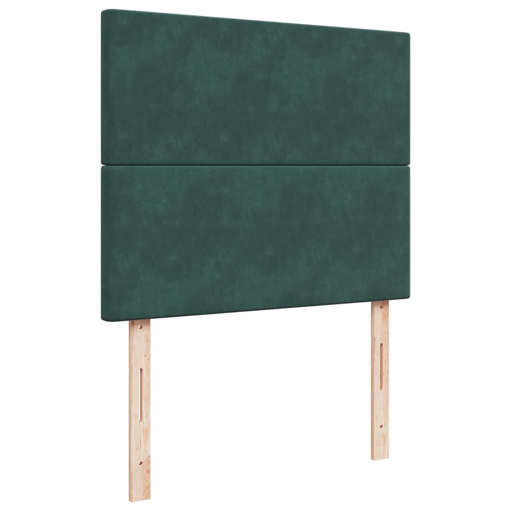 vidaXL Κρεβάτι Boxspring με Στρώμα Σκούρο Πράσινο 120x190εκ. Βελούδινο