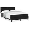 vidaXL Κρεβάτι με Στρώμα με στρώμα Μαύρο 160 x 200 cm Τεχνητό δέρμα