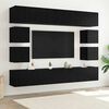 vidaXL Σετ επίπλου τηλεόρασης 8 pcs Μαύρη δρυς 100 x 30 x 30 cm