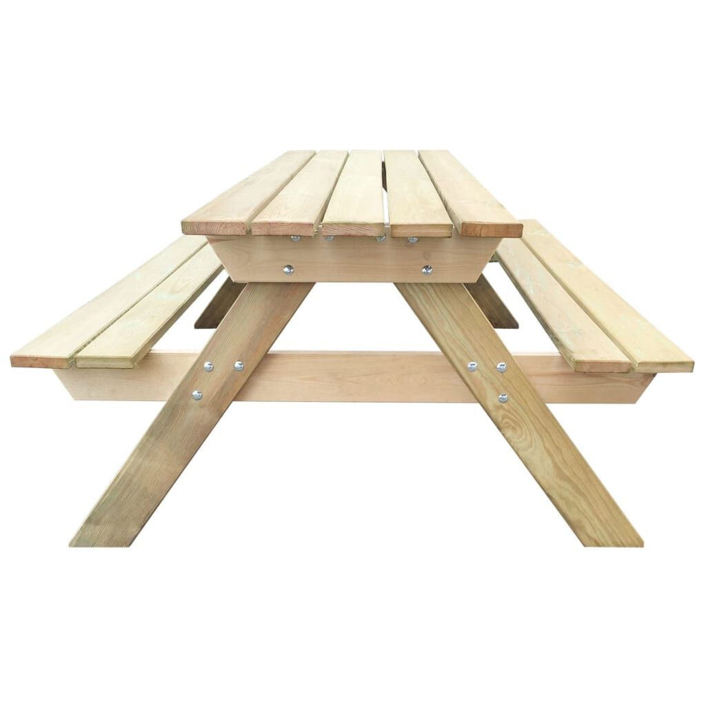 vidaXL Τραπέζι Πικ-νικ 150 x 135 x 71,5 εκ. Ξύλινο
