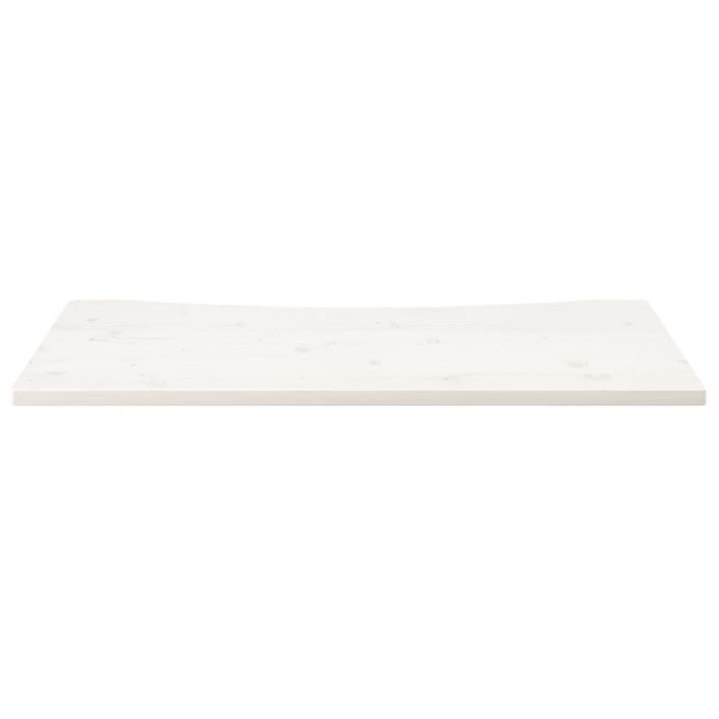 vidaXL Επιφάνεια Γραφείου Λευκή 110x60x2,5 εκ. από Μασίφ Ξύλο Πεύκου