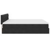 vidaXL Οθωμανικό κρεβάτι με στρώματα & LEDs Μαύρο 160x200cm Velvet