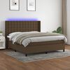 vidaXL &Kappa;&rho;&epsilon;&beta;ά&tau;&iota; Boxspring &mu;&epsilon; &Sigma;&tau;&rho;ώ&mu;&alpha; & LED &Sigma;&kappa;.&Kappa;&alpha;&phi;έ 160x200&epsilon;&kappa;. &Upsilon;&phi;&alpha;&sigma;&mu;ά&tau;&iota;&nu;&omicron;