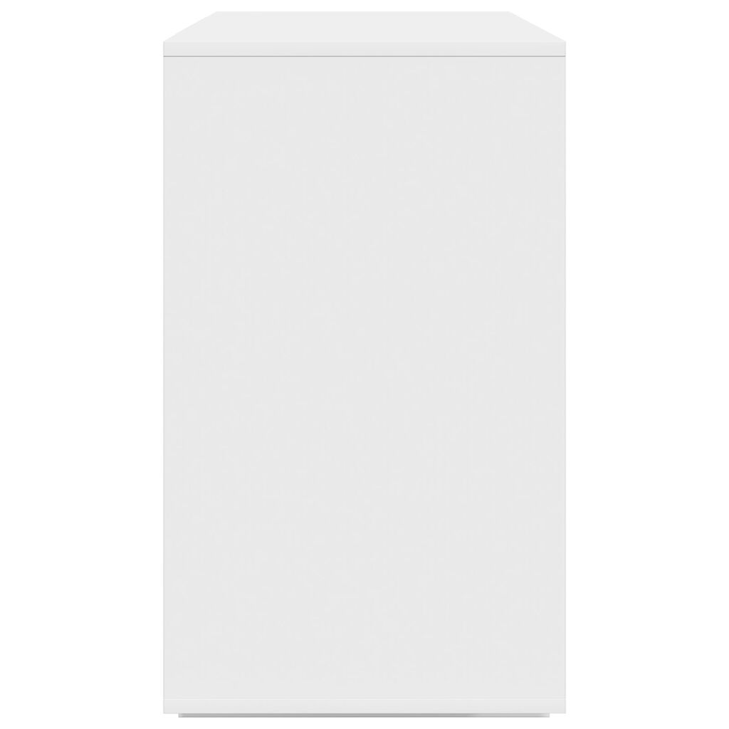 vidaXL Λευκό Πλαϊνό Γραφείο Λευκό Ξύλο 135 x 41 x 75 εκ.