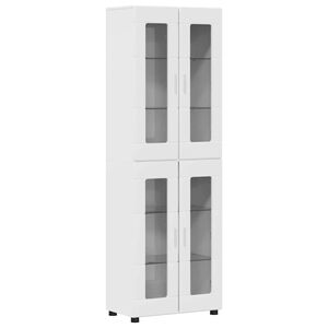 vidaXL Highboard FLORIN &Upsilon;&psi;&eta;&lambda;ή&sigmaf; &gamma;&upsilon;&alpha;&lambda;ά&delta;&alpha;&sigmaf; &lambda;&epsilon;&upsilon;&kappa;ό 60 x 35 x 182 &epsilon;&kappa;.