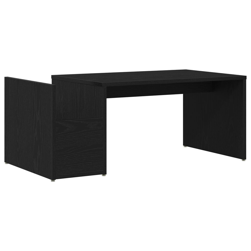 vidaXL Τραπεζάκι καφέ Μαύρο Δρυς 90x45x35 εκ. Από ξύλο