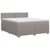 vidaXL &Kappa;&rho;&epsilon;&beta;ά&tau;&iota; box spring &mu;&epsilon; &sigma;&tau;&rho;ώ&mu;&alpha; Taupe 160 x 200 cm Ύ&phi;&alpha;&sigma;&mu;&alpha;
