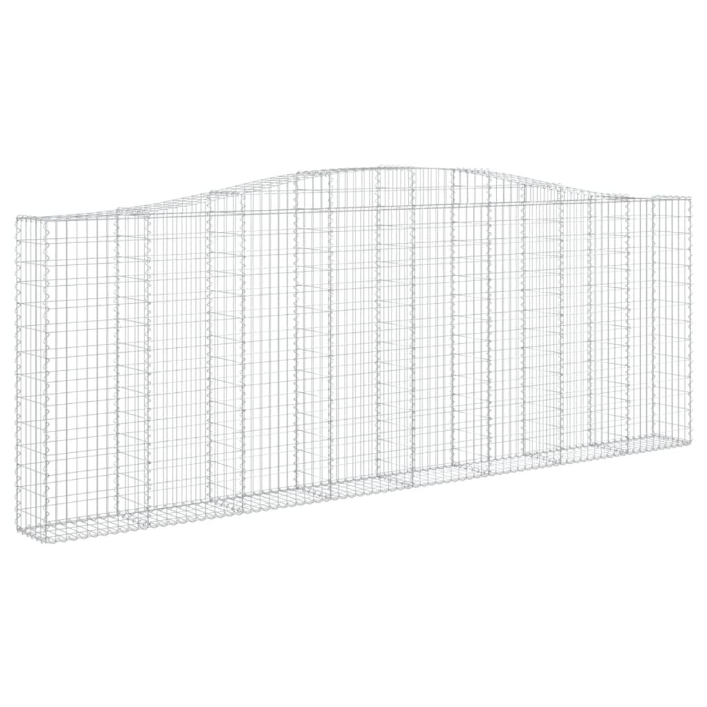 vidaXL Συρματοκιβώτια Τοξωτά 3 τεμ. 400x30x140/160 εκ. Γαλβαν. Ατσάλι