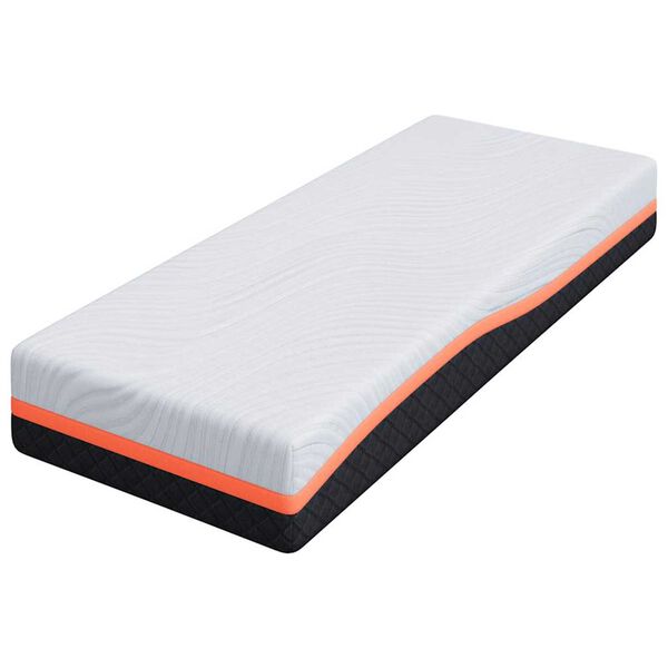 vidaXL Στρώμα Λευκό και Γκρι 70 x 200 cm Αφρός Μνήμης
