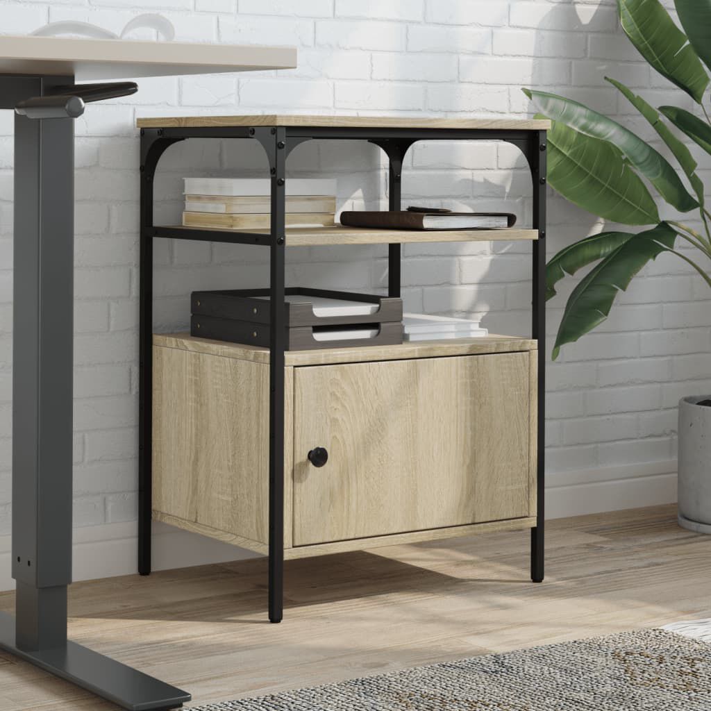 vidaXL Βάση Εκτυπωτή 3 Επιπέδων Sonoma Δρυς 50x40x76 εκ Επεξ. Ξύλο