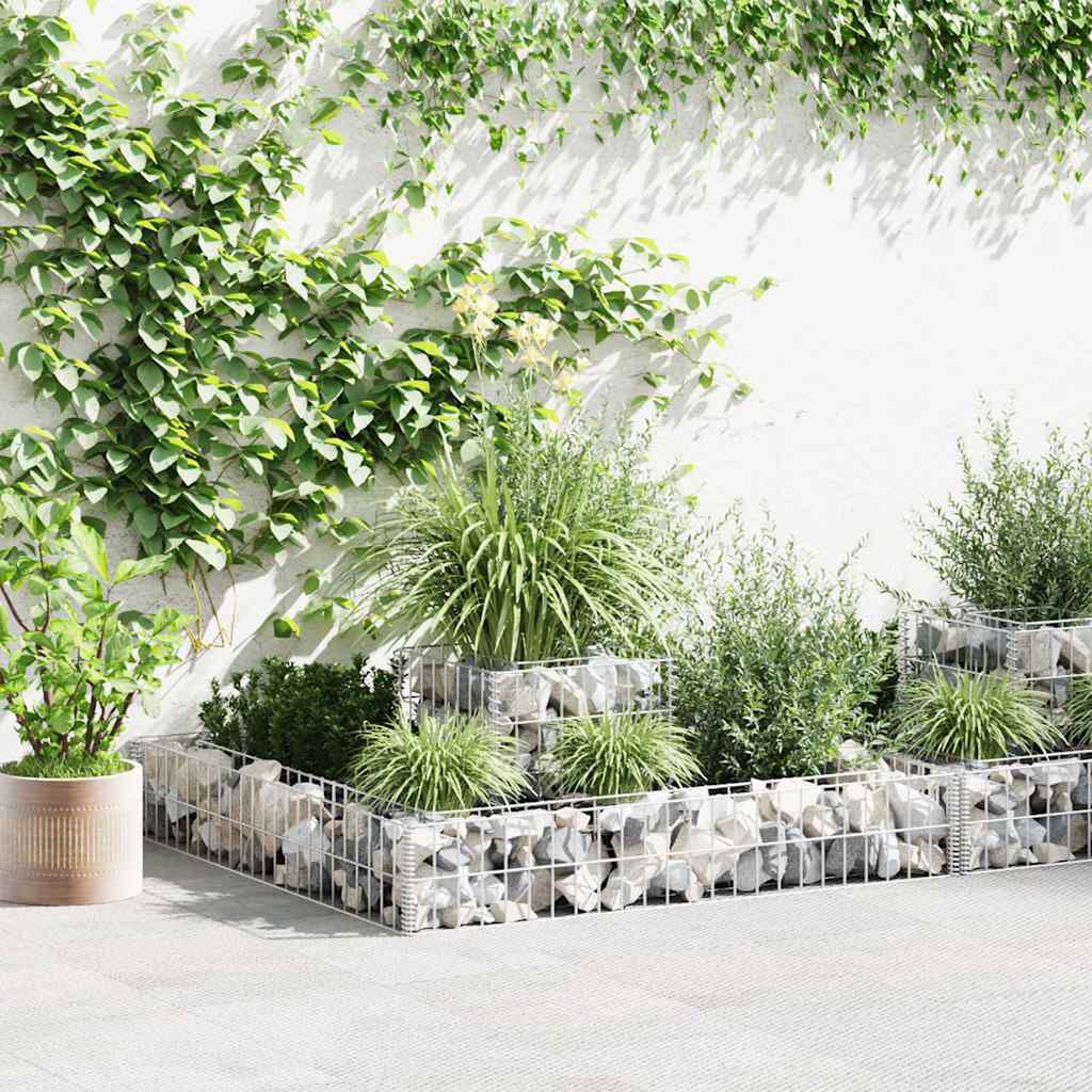 vidaXL Συρματοκιβώτιο Γλάστρα 120 x 120 x 20 εκ. Γαλβανισμένος Χάλυβας
