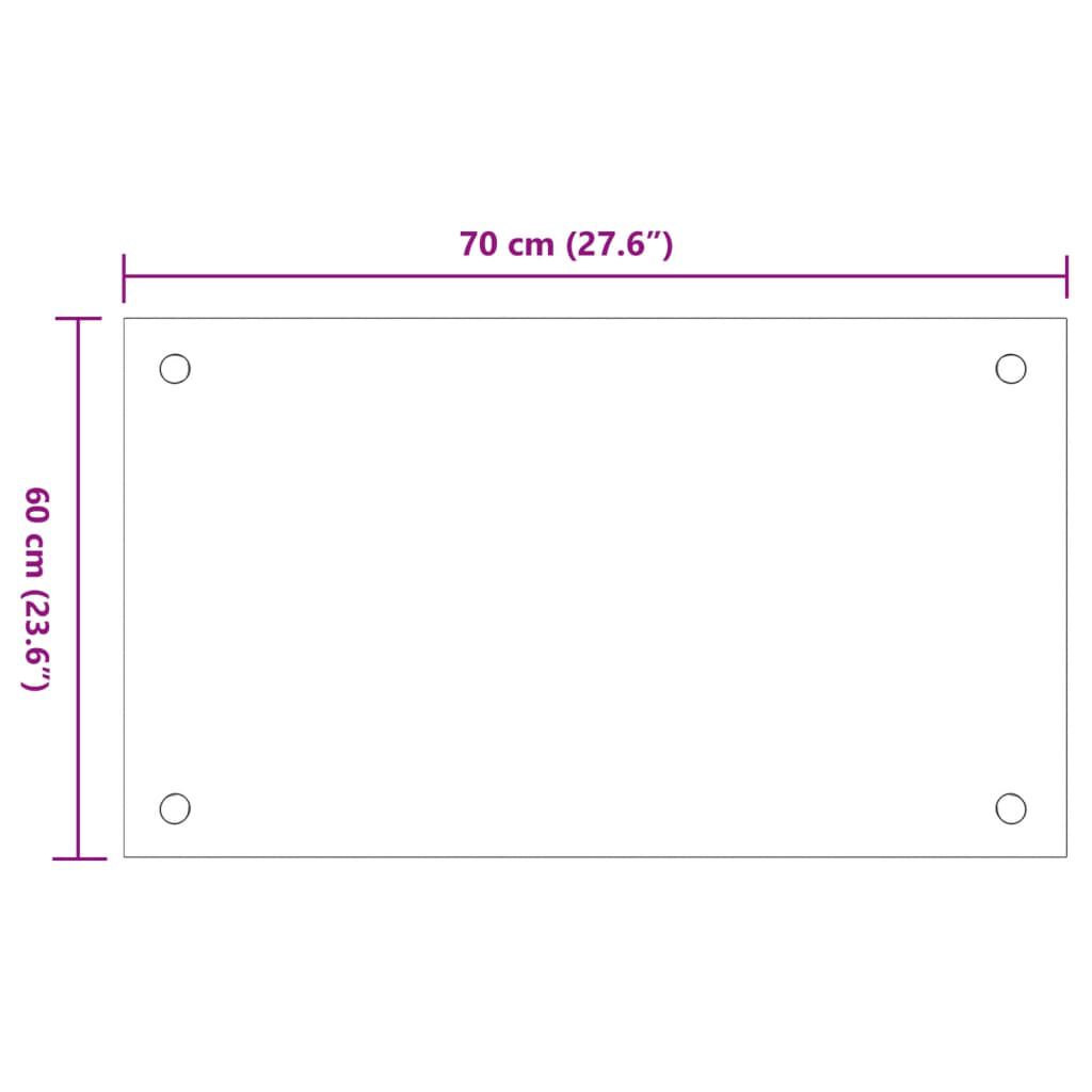 vidaXL Πλάτες Κουζίνας 2 τεμ. Λευκές 70x60 εκ. από Ψημένο Γυαλί