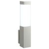 vidaXL Εξωτερικά Φωτιστικά Τοίχου 2 pcs Ασημί 10.5 x 6 x 35 εκ.