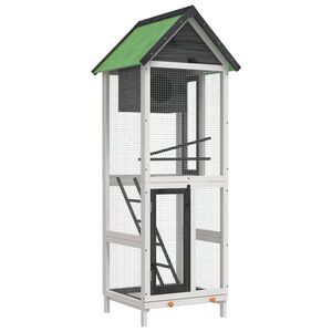 vidaXL &Sigma;&pi;&iota;&tau;ά&kappa;&iota; &Pi;&omicron;&upsilon;&lambda;&iota;ώ&nu; &Gamma;&kappa;&rho;&iota; 60 x 58,5 x 160 &epsilon;&kappa;. &alpha;&pi;ό &Mu;&alpha;&sigma;ί&phi; &Xi;ύ&lambda;&omicron; &Pi;&epsilon;ύ&kappa;&omicron;&upsilon;