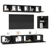 vidaXL Σετ επίπλου τηλεόρασης 6 pcs Μαύρη δρυς 100 x 30 x 30 cm